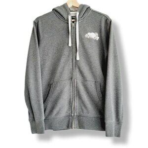 ROOTS Full-zip Sweatshirt Hoodie Jacket Grey Sz S Flawed